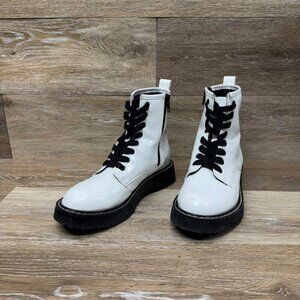 Madden Girl Kurrt White Combat Boots Women's Size 6